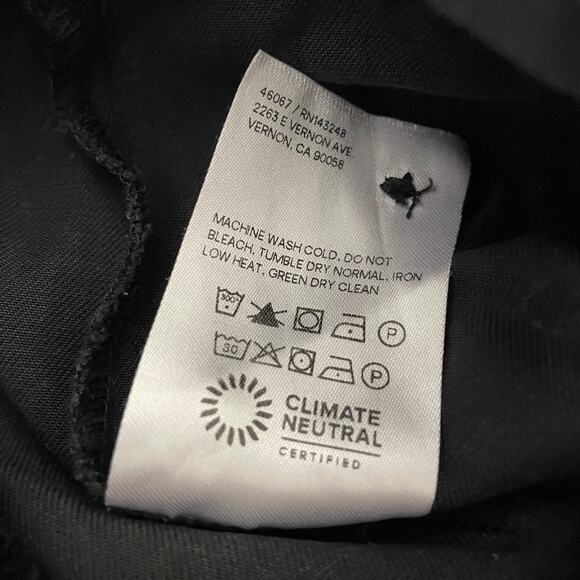 Reformation Mason Wide Leg Pleated Chino Pant in Black - Size: 4 - Picture 10 of 10